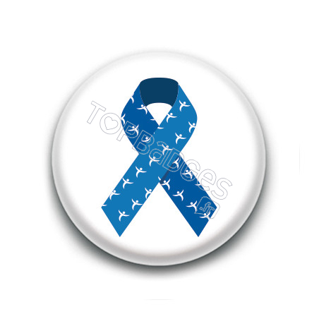 Badge : Ruban bleu et blanc