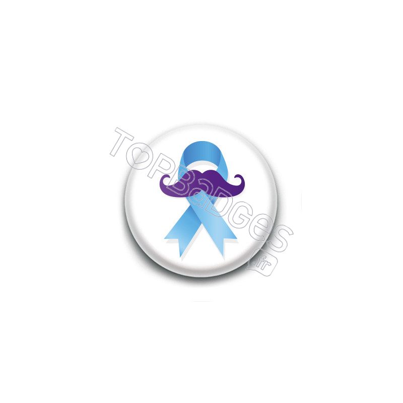 Badge : Novembre bleu Moustache Badge : Novembre bleu Moustache