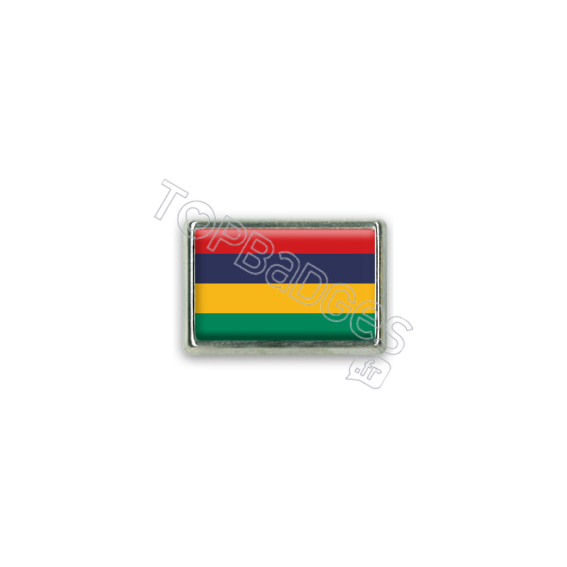 Pins rectangle : Drapeau de l'île Maurice
