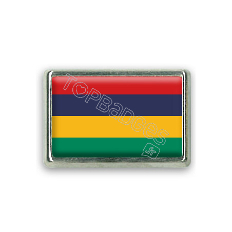 Pins rectangle : Drapeau de l'île Maurice