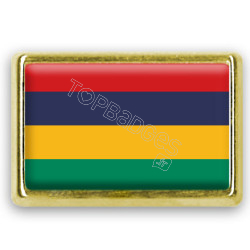 Pins rectangle : Drapeau de l'île Maurice