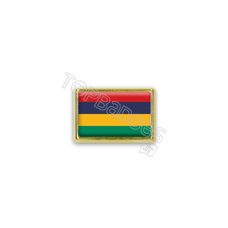 Pins rectangle : Drapeau de l'île Maurice