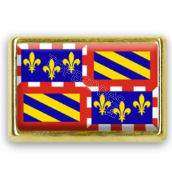 Pins rectangle : Drapeau Bourgogne