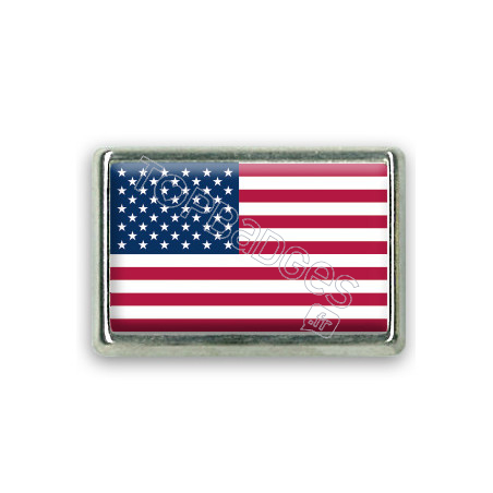 Pins rectangle : Drapeau USA