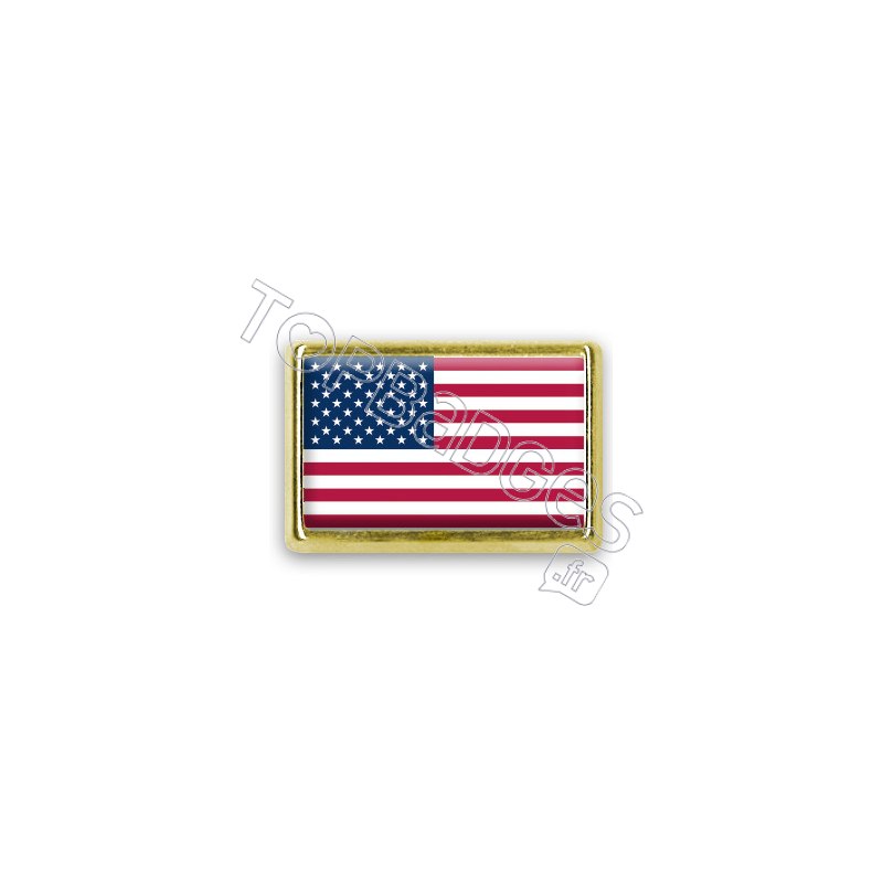 Pins rectangle : Drapeau USA