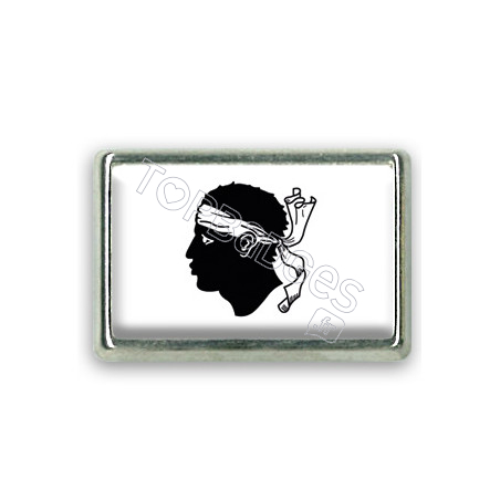 Pins rectangle : Drapeau Corse