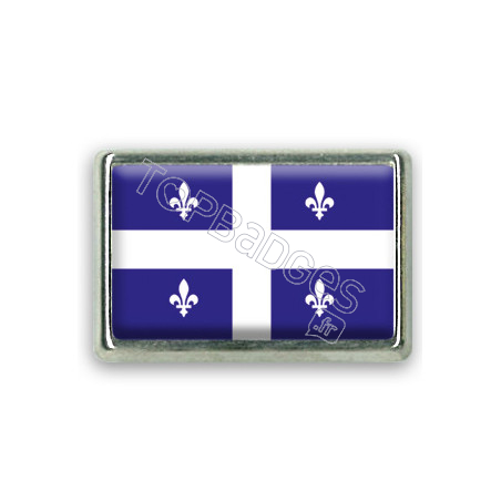 Pins rectangle : Drapeau Québec