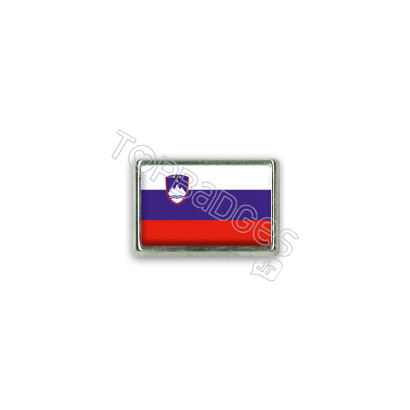 Pins rectangle : Drapeau Slovénie