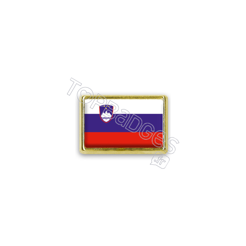 Pins rectangle : Drapeau Slovénie