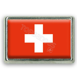 Pins rectangle : Drapeau Suisse