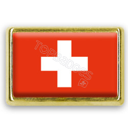Pins rectangle : Drapeau Suisse