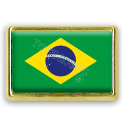 Pins rectangle : Drapeau Brésil