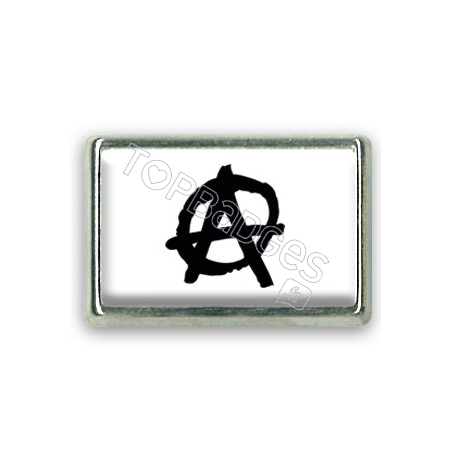 Pins rectangle : Drapeau anarchie