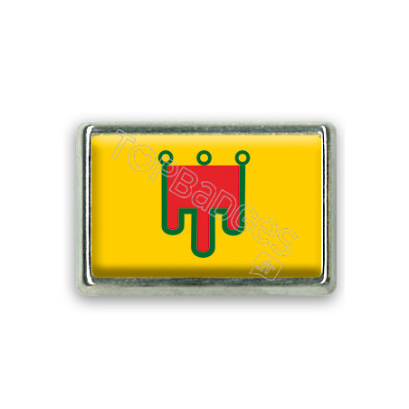Pins rectangle : Drapeau Auvergne
