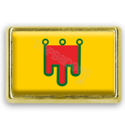 Pins rectangle : Drapeau Auvergne