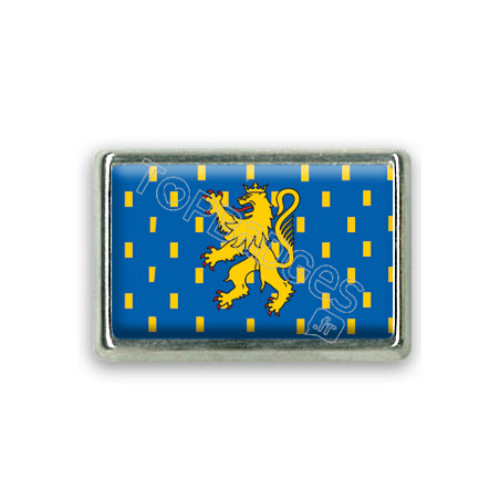 Pins rectangle : Drapeau Franche Comté