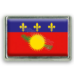 Pins rectangle : Drapeau Guadeloupe
