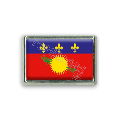 Pins rectangle : Drapeau Guadeloupe