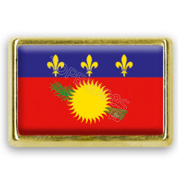 Pins rectangle : Drapeau Guadeloupe