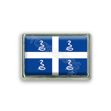 Pins rectangle : Drapeau Martinique