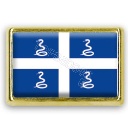 Pins rectangle : Drapeau Martinique
