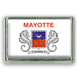 Pins rectangle : Drapeau Mayotte