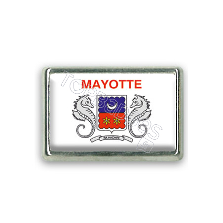 Pins rectangle : Drapeau Mayotte