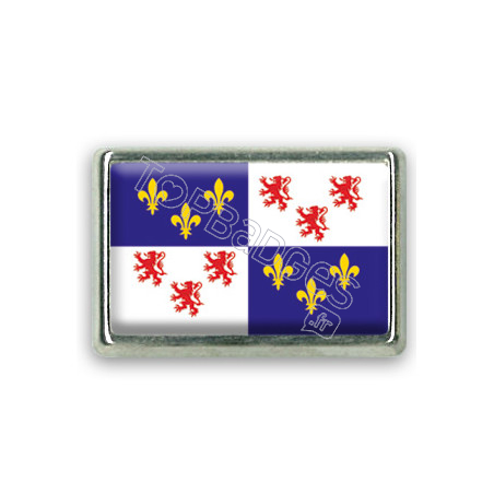 Pins rectangle : Drapeau Picardie
