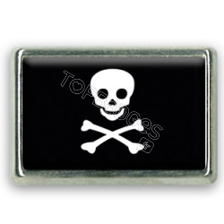 Pins rectangle : Drapeau pirate
