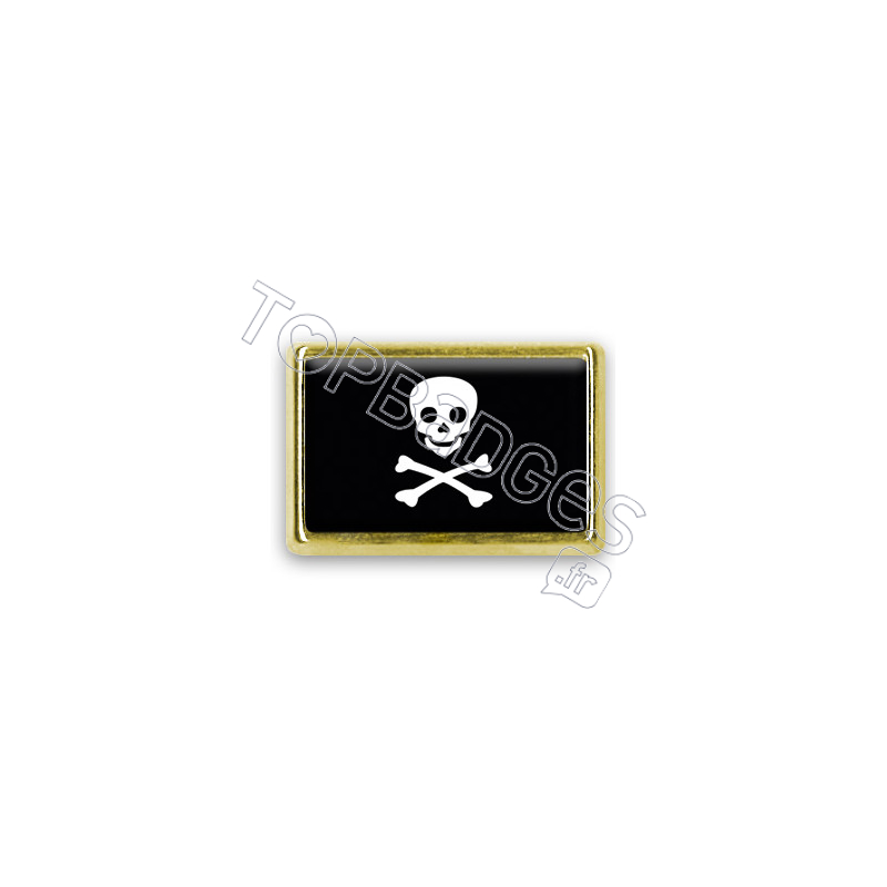 Pins rectangle : Drapeau pirate