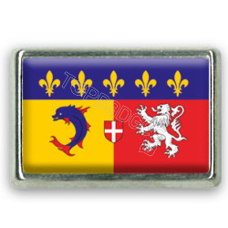 Pins rectangle : Drapeau Rhône-Alpes