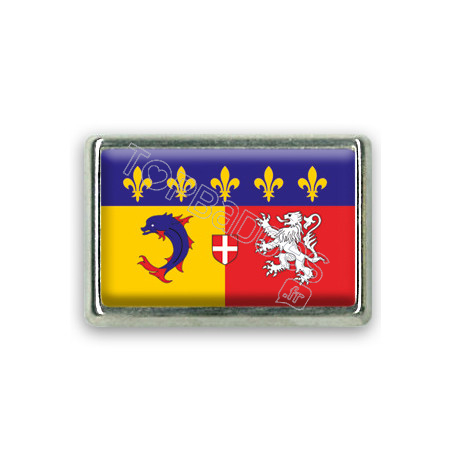 Pins rectangle : Drapeau Rhône-Alpes