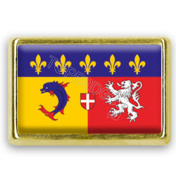 Pins rectangle : Drapeau Rhône-Alpes