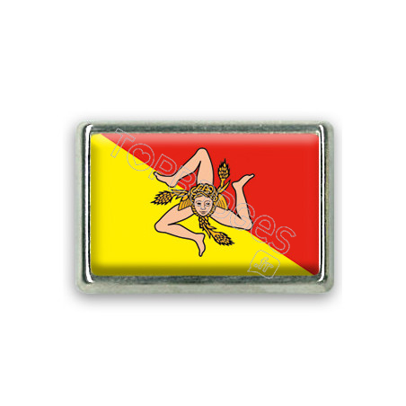 Pins rectangle : Drapeau Sicile