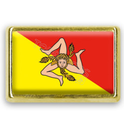 Pins rectangle : Drapeau Sicile