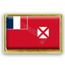 Pins rectangle : Drapeau Wallis et Futuna