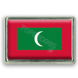 Pins rectangle : Drapeau Maldives