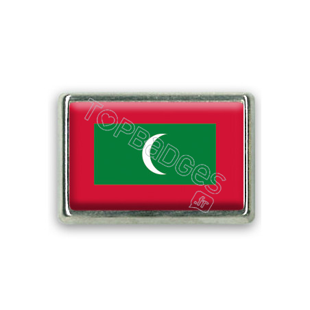 Pins rectangle : Drapeau Maldives