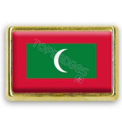 Pins rectangle : Drapeau Maldives