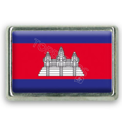 Pins rectangle : Drapeau Cambodge