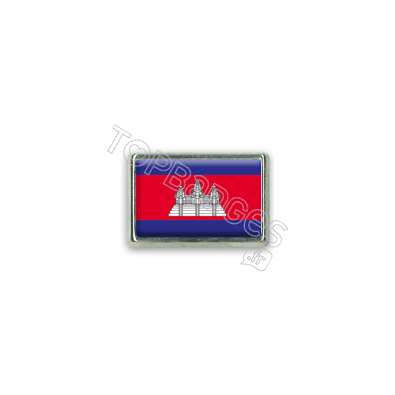 Pins rectangle : Drapeau Cambodge