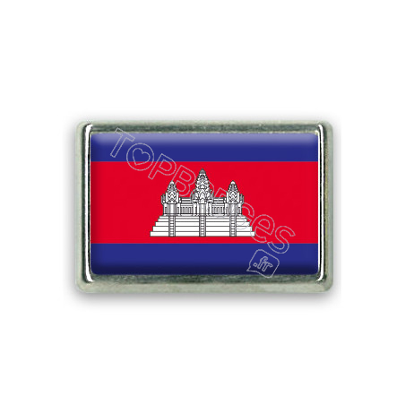 Pins rectangle : Drapeau Cambodge