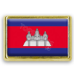 Pins rectangle : Drapeau Cambodge