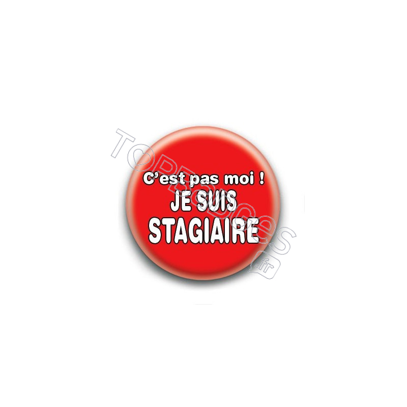 Badge : C'est pas moi, je suis stagiaire