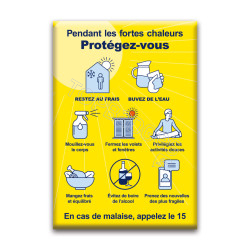 Magnet rectangle : Canicule recommandations
