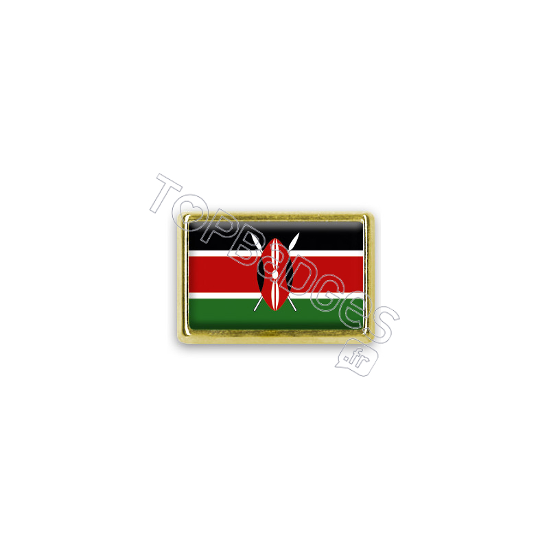 Pins rectangle : Drapeau Kenya