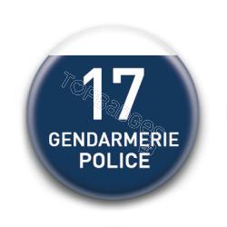 Magnet rond : 17 Gendarmerie police