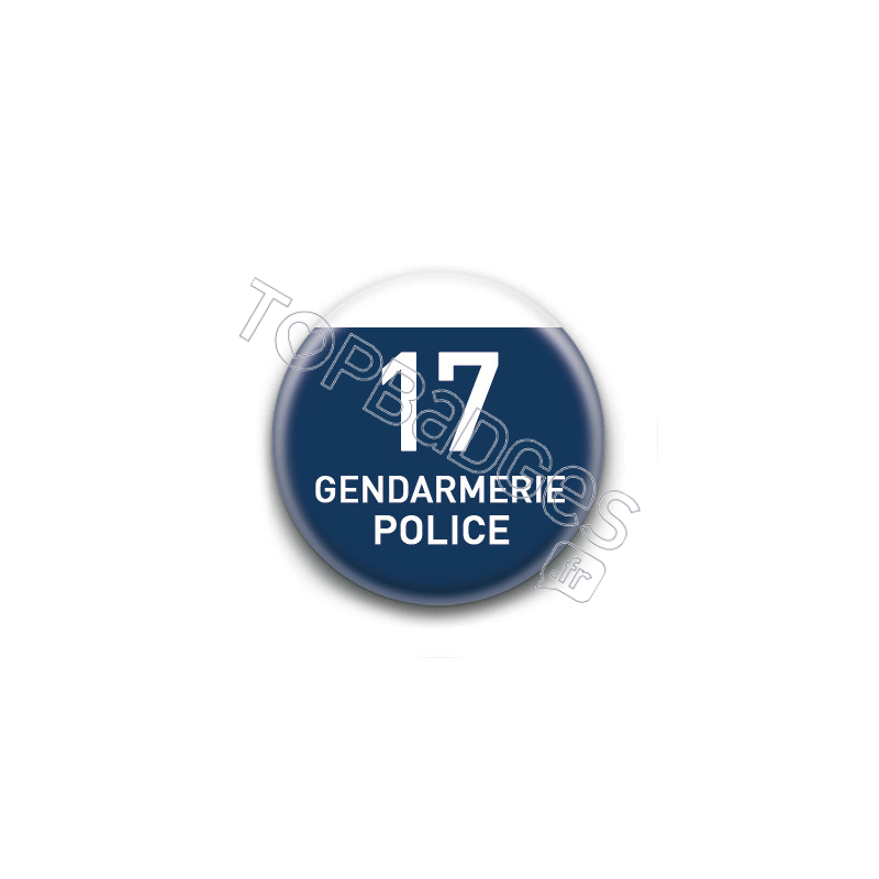 Magnet rond : 17 Gendarmerie police
