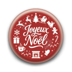 Badge : Joyeux Noël (rouge)