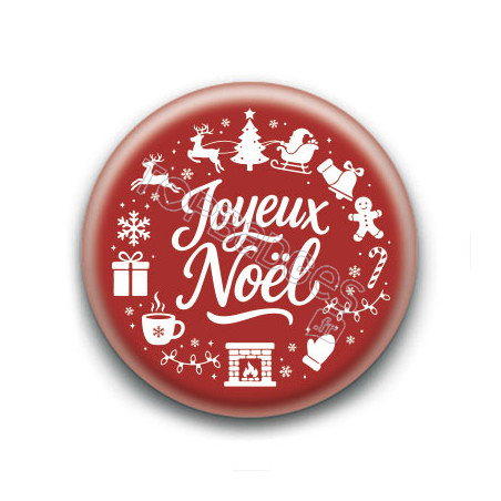 Badge : Joyeux Noël (rouge)